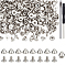 100Pcs Alloy Rivets, Cone, For Purse, Bags, Boots, Leather Crafts Decoration, 1Pc Leather Punch Leathercraft Hole Craft, 1Pc Iron Screwdriver, Platinum, 8.5x6mm, Hole: 2.5mm