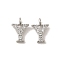 Initial Letter Brass Micro Pave Cubic Zirconia Pendants, Letter Y, 9~10x4~10x1.5~2mm, Hole: 1.5mm