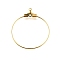 Rack Plating Brass Ring Hoop Earrings, Golden, 21 Gauge, 30x25~26mm, Hole: 1mm, Pin: 0.7mm