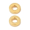 Brass Spacer Beads, Round, Real 18K Gold Plated, 6x1.5mm, Hole: 3mm