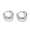 Tarnish Resistant 201 Stainless Steel Huggie Hoop Earrings, with 304 Stainless Steel Pin, Hypoallergenic Earrings, Ring, Stainless Steel Color, 12 Gauge, 10x2mm, Pin: 0.8mm