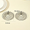 Iron Stud Earrings, Flat Round, Gunmetal, 104x97mm