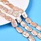 Natural Baroque Pearl Keshi Pearl Beads Strands, Cultured Freshwater Pearl, Rectangle, PeachPuff, 17~28x12~15.5x3.5~7mm, Hole: 0.6mm, about 17~21pcs/strand, 15.35~15.94''(39~40.5cm)