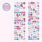 PET Plastic Stickers, for DIY Scrapbooking, Photo Album Decoration, Pearl Pink, 65x42mm