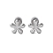 304 Stainless Steel Stud Earrings for Women, Flower, Stainless Steel Color, 7.5x7.5mm