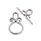 Non-Tarnish 304 Stainless Steel Toggle Clasps, Stainless Steel Color, 23.5x15x2mm, Hole: 6x3.5mm, Bar: 10x24x1.5mm, Hole: 5x3.5mm
