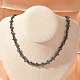 Немагнитные гематитовые бусины ожерелья для женщин и мужчин NJEW-R020-01-3