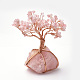 Fichas de cuarzo rosa natural y pedestal de cuarzo rosa G-S270-08-1