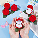 Delorigin floccaggio scatole per anelli a rosa in plastica CON-DR0001-01-4