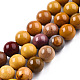 Chapelets de perles en mokaite naturel G-S259-37-8mm-1