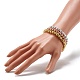 3 pièces 3 couleurs ensemble de bracelets extensibles en pierre de lave naturelle BJEW-JB06838-02-4