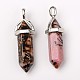 Natural Rhodonite Double Terminated Pointed Pendants G-F295-05D-2