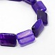 Natural Agate Rectangle Bead Strands G-N0074-13x18mm-06-1
