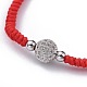 Bracelets de perles de nylon tressés réglables BJEW-JB04665-03-2