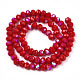 Electroplate Opaque Solid Color Glass Beads Strands EGLA-A034-P4mm-L21-3