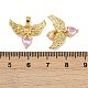 Латунные микро проложить кубического циркония подвески KK-F908-02G-02-3