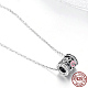 925 стерлингового серебра кубического циркония кулон ожерелье NJEW-FF0005-49AS-2