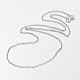 Rhodium Plated 925 Sterling Silver Cable Chain Necklaces NJEW-N0048-12-20-2