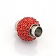 Rondelle 304 Stainless Steel Polymer Clay Rhinestone Magnetic Clasps RB-N033-02A-6mm-2