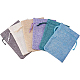 Benecreat 30 stk 6 farbige sackleinen taschen mit kordelzug geschenktüten schmuckbeutel für hochzeitsfeier und diy bastel ABAG-BC0001-01-4