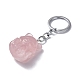 Portachiavi in quarzo rosa naturale KEYC-P011-03P-10-2