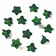 Verde acqua trasparente opaca perline fiore acrilico X-PLF018-09-2