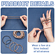 BENECREAT 16Pcs 4 Colors Steel Wire Round Snake Chain Stretch Bracelets Set BJEW-BC0001-23-4