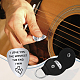 CREATCABIN 2pcs I Love You The Mostest The End I Win Guitar Pick Stainless Steel Bass Acoustic Electric Rock Picks Love Gifts for Men Musician Boyfriend Husband with PU Leather Keychain 1.26 x 1 Inch AJEW-CN0001-48F-6