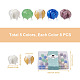 Craftdady 40pcs 5 couleurs perles de chalumeau faites à la main LAMP-CD0001-15-3