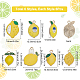 Sunnyclue 1 boîte de 36 breloques citron en émail citron ENAM-SC0002-48-2