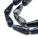 Perles de jaspe tache bleue naturelle G-E576-50-3
