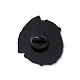 言葉使いエナメルピン  バックパックの服のための電気泳動の黒い合金のブローチ  他の模様  30x7x2mm  ピン：1.2mm JEWB-A005-02-04-2