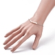 Pulsera de eslabones de perlas naturales con 304 cadena de cable de acero inoxidable para mujer BJEW-JB08002-02-3