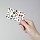 PVC プラスチック防水カード ステッカー  銀行カードの装飾用の粘着カードスキン  長方形  クリスマスリース  186.3x137.3mm DIY-WH0432-058-5