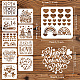 Malschablonen-Sets aus Kunststoff DIY-WH0172-987-2