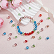 Superfindings 120 pièces 6 couleurs galvanoplastie brins de perles de verre transparent GLAA-FH0001-63-4