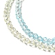 Hebras de perlas de vidrio de color degradado transparente GLAA-H021-01B-23-3
