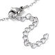 304 bracelet chaîne forçat en acier inoxydable avec rondelles en émail perlées BJEW-G683-02P-4