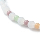 Bracelets extensibles perles rondes à facettes en verre BJEW-JB06535-10