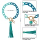 Porte-clés bracelet à maillons de chaîne HJEW-SW00013-07-2
