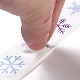 Christmas Themed Flat Round Roll Stickers DIY-B045-04B-4