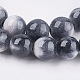 Natürliche weiße Jade perlen Stränge G-H1627-8MM-2-3