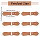 Fingerinspire 6 paire de fermetures à bascule en cuir marron selle avec épingles en métal et fermoir en cuir de rechange pour chaussures FIND-FG0001-83-2