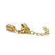 Golden Brass Chain Extender with Alloy Lobster Claw Clasp and Folding Crimp Ends X-KK-E179-G-2