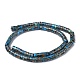 Brins de perles synthétiques de malachite bleue G-Z006-C14-2