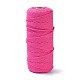 コットン糸  DIYの工芸品について  ギフトラッピングとジュエリー作り  濃いピンク  3mm  約109.36ヤード（100m）/ロール OCOR-F014-01N-1