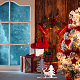 Creatcabin 2pcs2スタイルの木製ディスプレイ装飾  ジュートより糸付き  パーティーギフトの家の装飾  クリスマステーマ  カラフル  1個/スタイル WOOD-CN0001-018-7