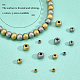 Unicraftale environ 60 pièces 3 tailles perles texturées en acier inoxydable 2 couleurs perles entretoises rondes perle lâche en métal pour la fabrication de bijoux à bricoler soi-même trou de 3mm STAS-UN0028-14-5