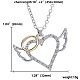 Coeur d'ange exquis pendentifs en alliage de strass NJEW-N0052-116-6