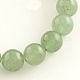 De piedras preciosas naturales aventurina verde hebras de perlas redonda X-G-R265-6mm-1